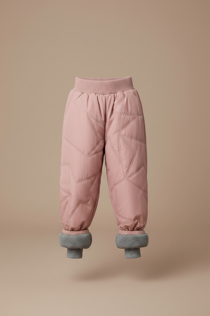 Pantalon Parachute Rose Matelassé Étoiles Enfant Doublé - Polyester - vue 3