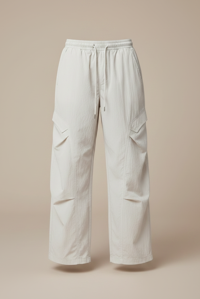 Pantalon Parachute Beige Ample Garçon Décontracté Léger - Polyester - vue 3