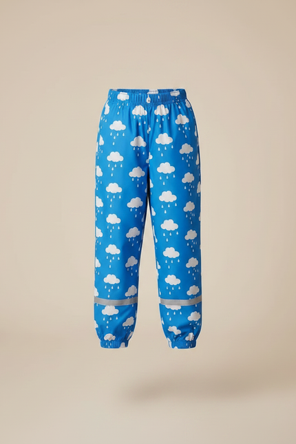 Pantalon Parachute Imprimé Nuages Bleus Étanche Enfant - Polyester - vue 3