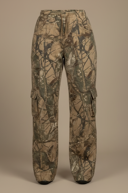 Pantalon Parachute Camouflage Ample Cargo Femme Décontracté Y2K - Imprimé Toile - vue 3