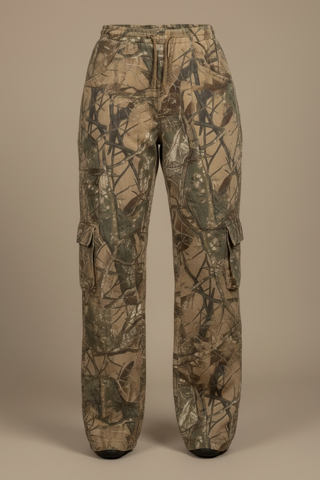 Pantalon Parachute Camouflage Ample Cargo Femme Décontracté Y2K - Imprimé Toile - vue 3