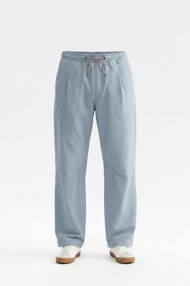 Pantalon Parachute Bleu - Polyester - vue 3