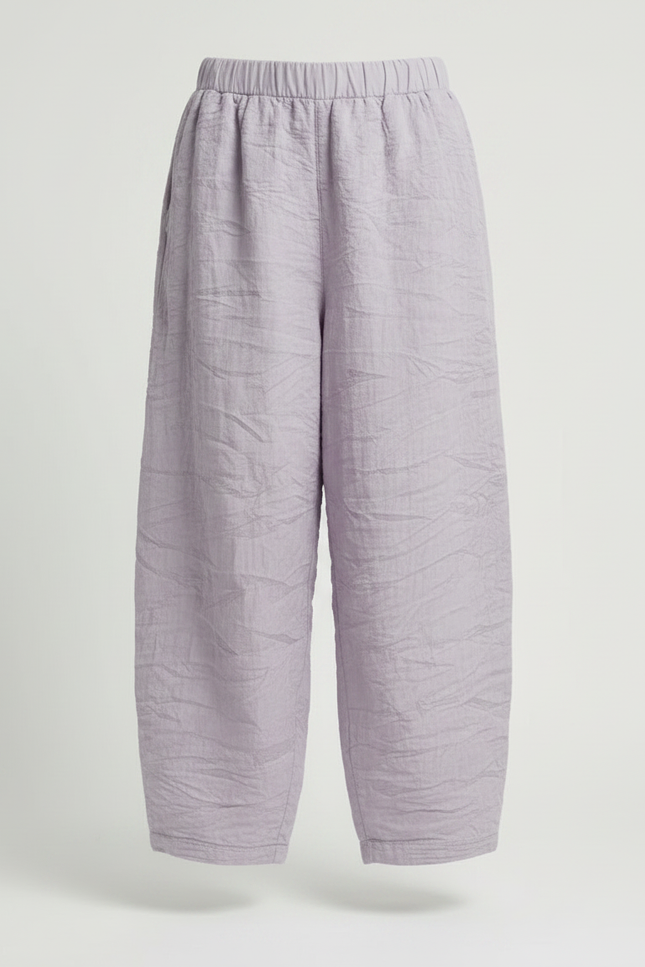 Pantalon Parachute Lin Ample Violet Clair Fille - vue 3