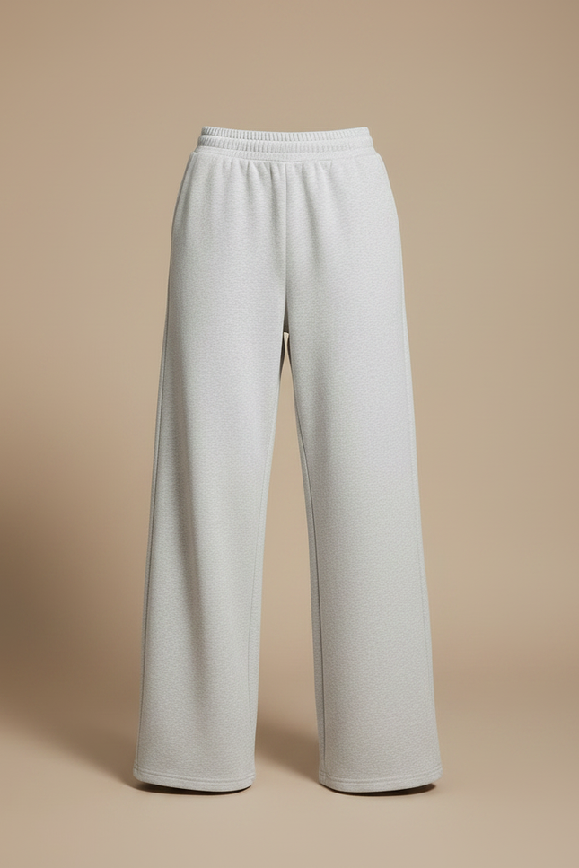 Pantalon Parachute Gris Ample Confortable Élastique Femme - Molleton - vue 3