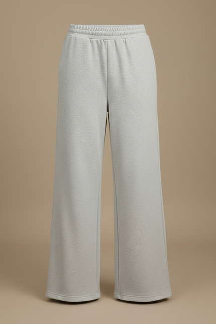 Pantalon Parachute Gris Ample Confortable Décontracté Femme - Molleton - vue 3