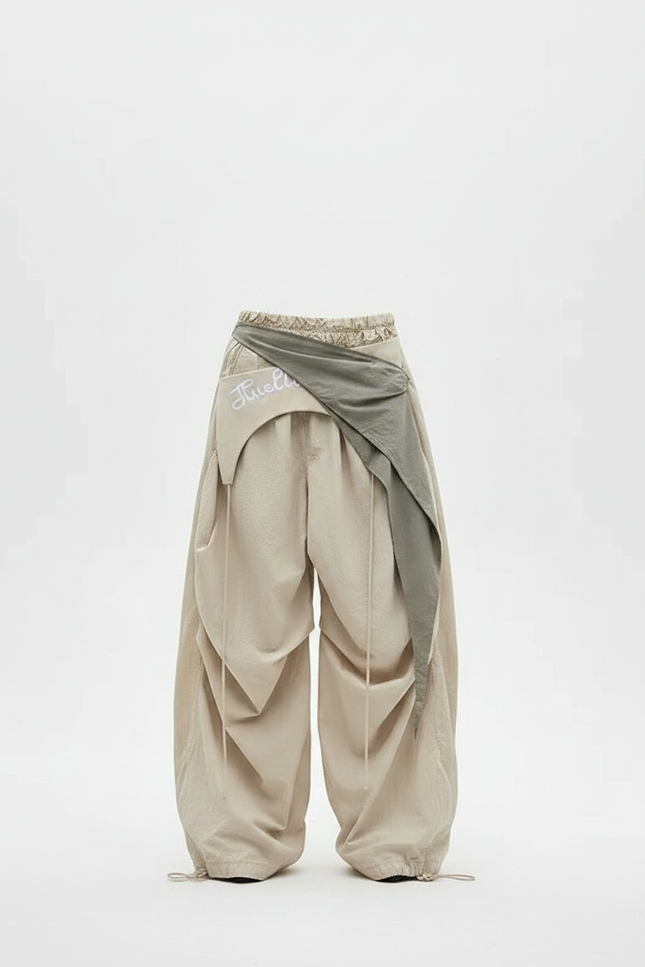Pantalon Parachute Ado - Beige Polyester - vue 3