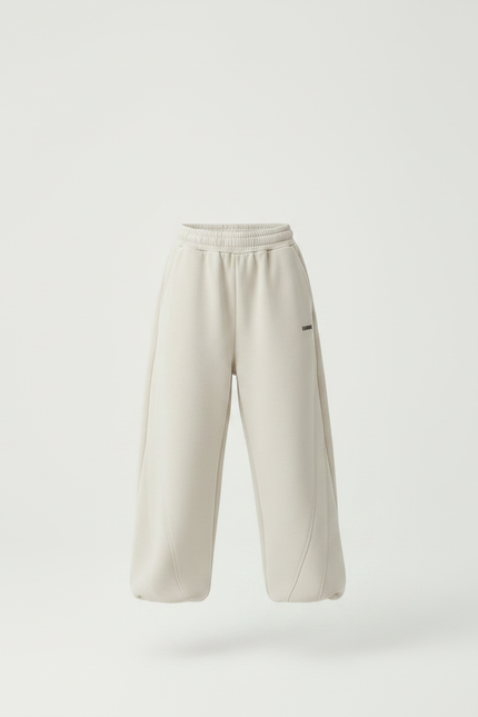 Pantalon Parachute Beige Ample Décontracté Confortable Fille - Molleton - vue 3