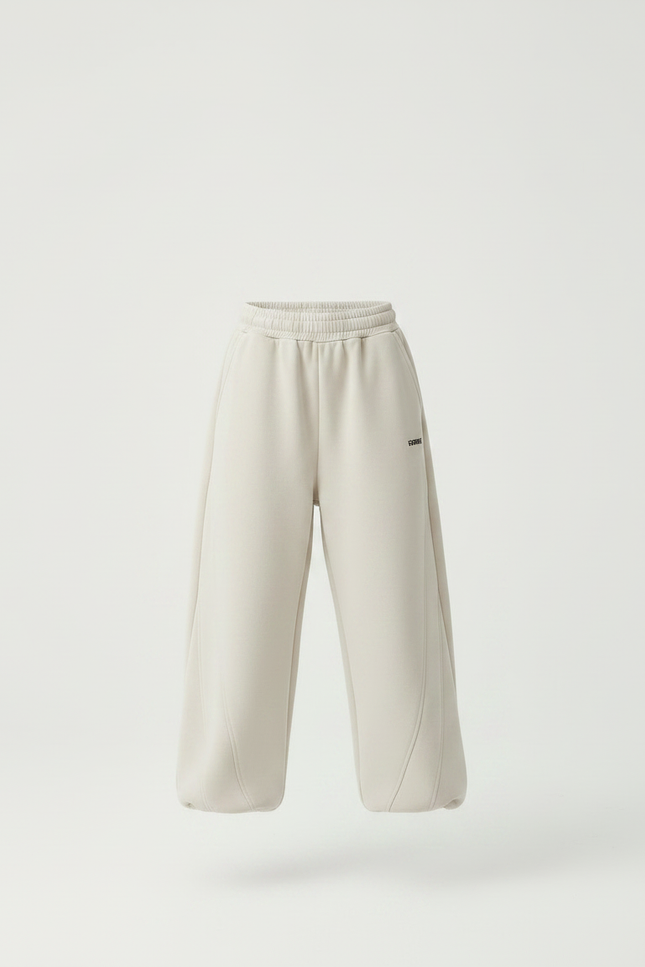 Pantalon Parachute Beige Ample Décontracté Confortable Fille - Molleton - vue 3