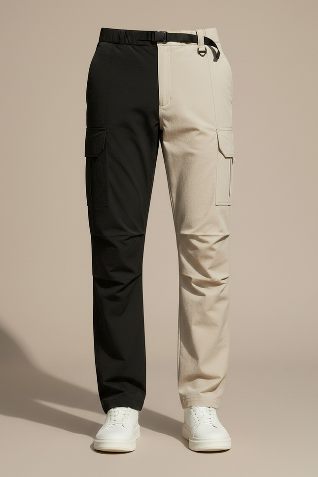 Pantalon Parachute Bicolore Cargo Léger Homme - Multicolore Polyester - vue 3