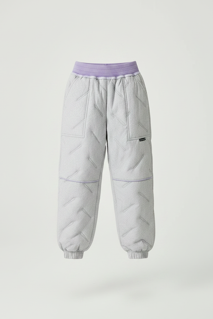 Pantalon Parachute Fille Gris Resserré Aux Chevilles Nylon Streetwear - Polyester - vue 3