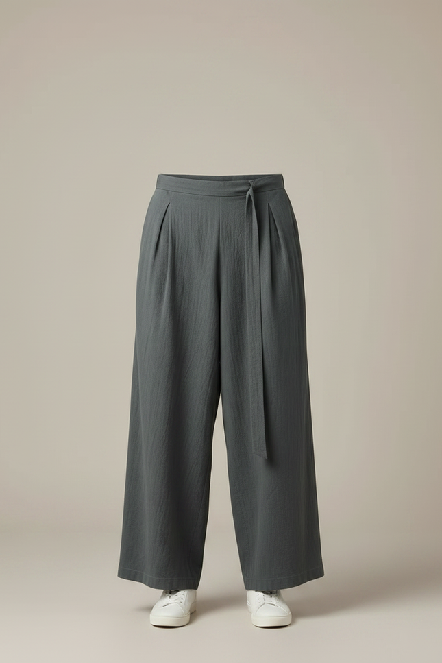 Pantalon Parachute Kaki Ample Coton Fluide Homme - vue 3