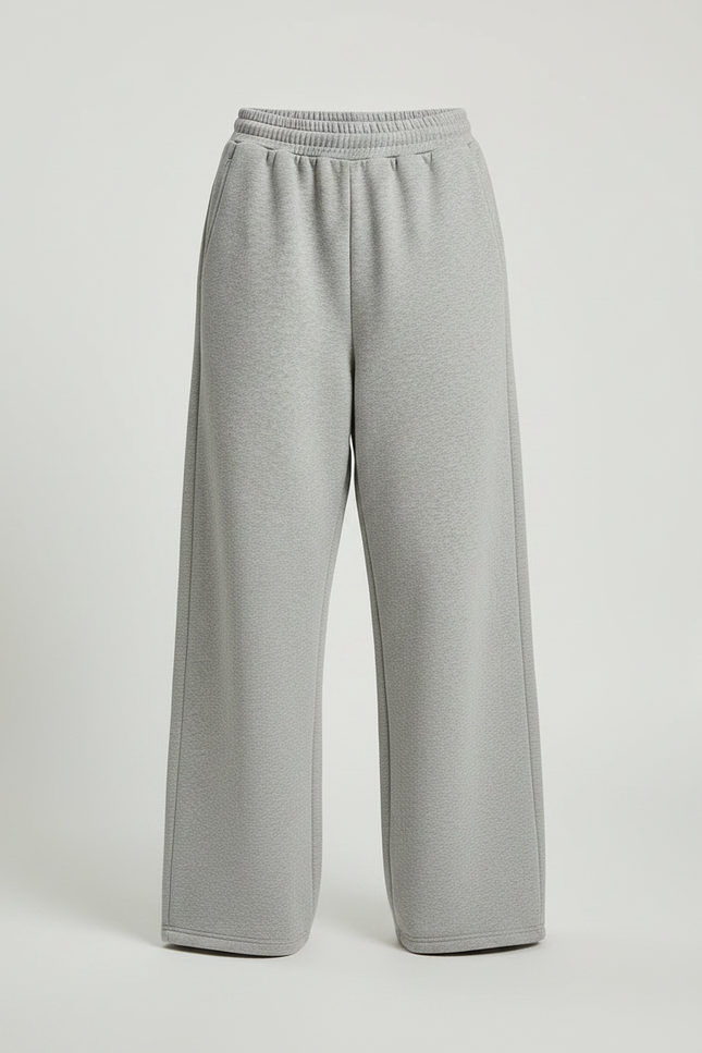 Pantalon Parachute Gris Ample Casual Sport Jogger Femme - Molleton - vue 3