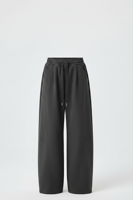 Pantalon Parachute Gris Ample Enfant Décontracté Cordon - Molleton - vue 3