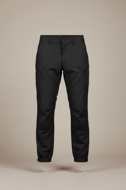 Pantalon Parachute Noir Cargo Homme Technique Léger - Polyester - vue 3