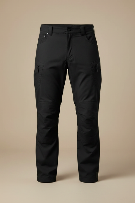 Pantalon Parachute Noir Cargo Homme Coupe Droite - Polyester - vue 3