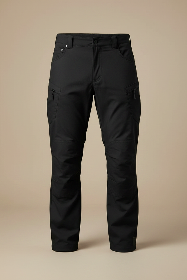 Pantalon Parachute Noir Cargo Homme Coupe Droite - Polyester - vue 3