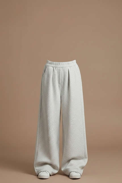 Pantalon Parachute Gris Ample Fille Confortable Décontracté - Molleton - vue 3