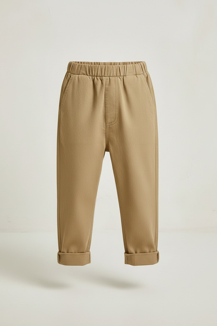 Pantalon Parachute Kaki Coton Élastique Décontracté Garçon - vue 3
