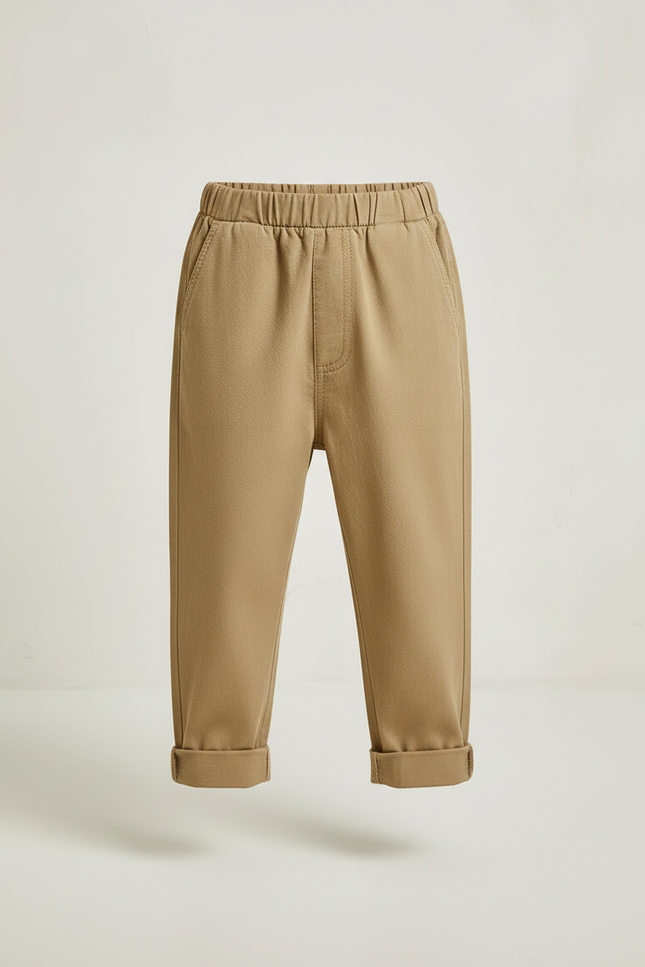Pantalon Parachute Kaki Coton Élastique Décontracté Garçon - vue 3