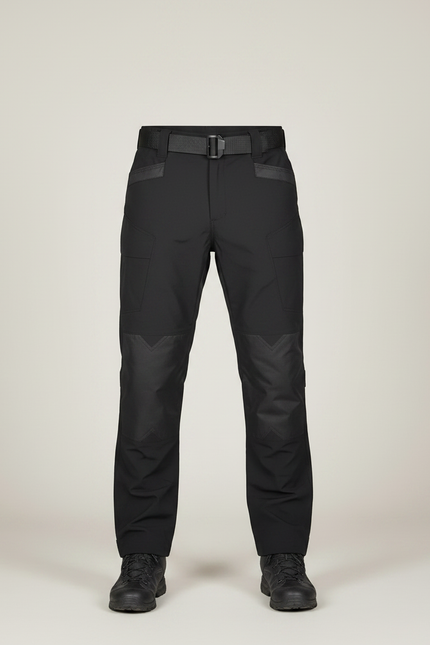 Pantalon Parachute Noir Tactique Léger Résistant Homme - Polyester - vue 3