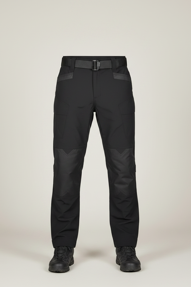 Pantalon Parachute Noir Tactique Léger Résistant Homme - Polyester - vue 3