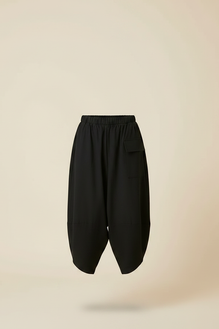 Pantalon Parachute Noir Ample Coton Fluide Enfant - vue 3