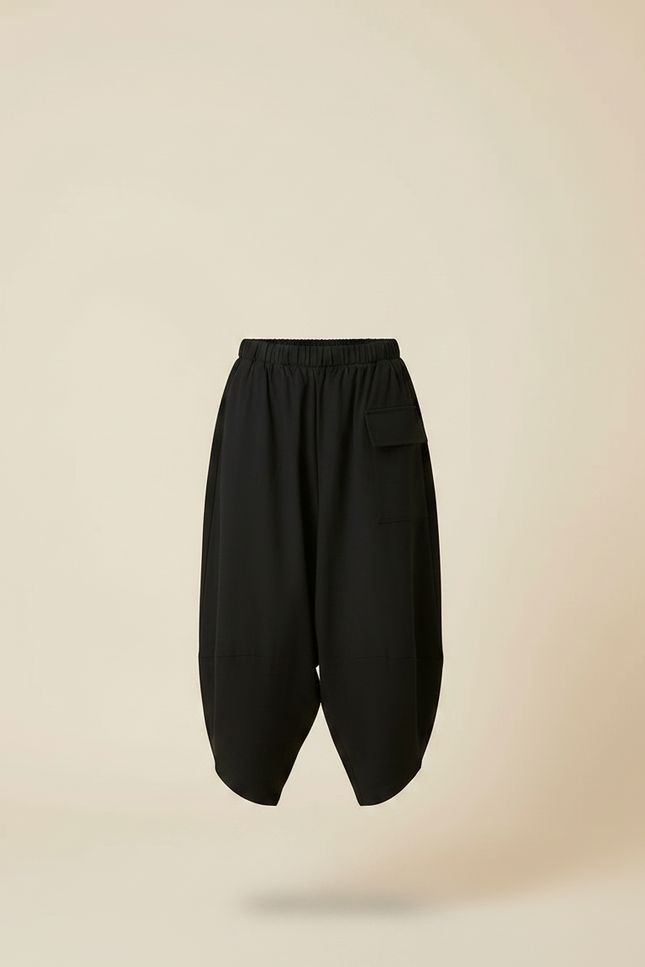 Pantalon Parachute Noir Ample Coton Fluide Enfant - vue 3