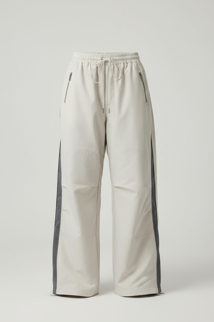 Pantalon Parachute Beige Ample Cargo Fluide Femme - Polyester - vue 3