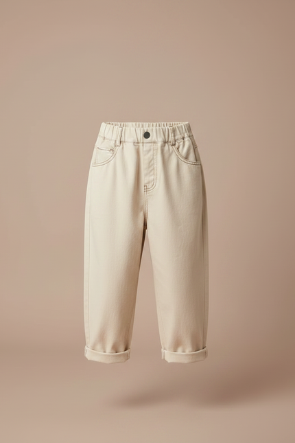 Pantalon Parachute Garçon Beige Baggy - Jean - vue 3