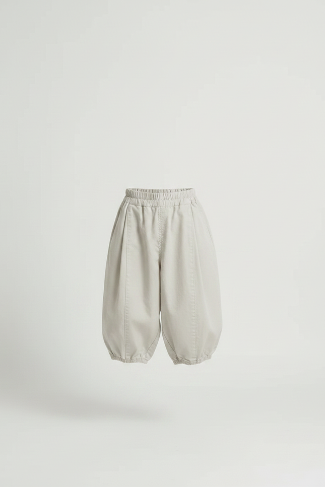 Pantalon Parachute Beige Ample Garçon Décontracté Coton - vue 3