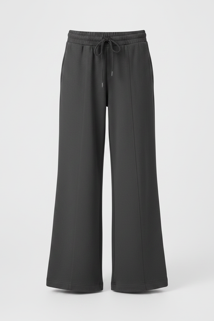 Pantalon Parachute Gris Ample Molletonné Fille - vue 3
