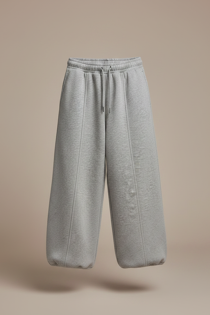 Pantalon Parachute Gris Ample Molletonné Garçon Coton - vue 3