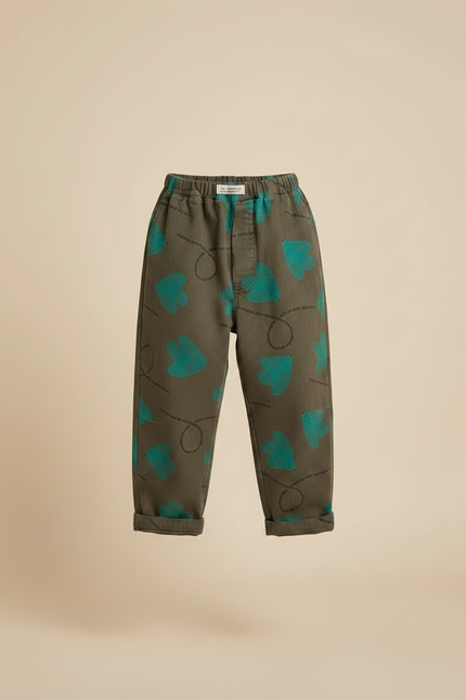 Pantalon Parachute Kaki Imprimé Cœurs Décontracté Garçon - Coton - vue 3