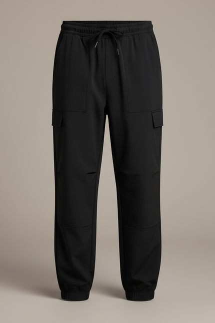 Pantalon Parachute Noir Ample Garçon Cordon Respirant - Polyester - vue 3