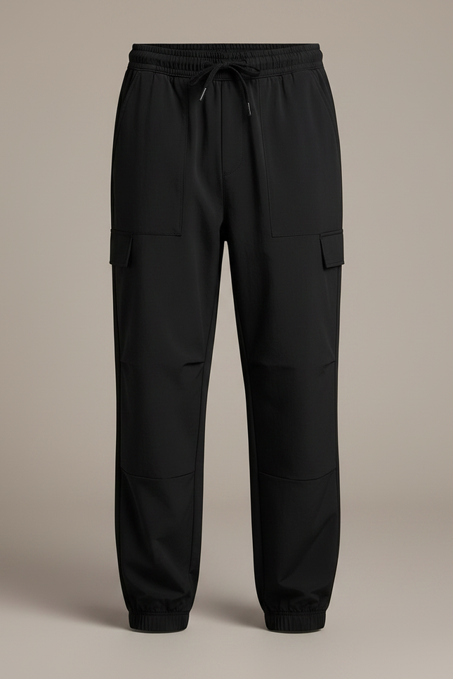 Pantalon Parachute Noir Ample Garçon Cordon Respirant - Polyester - vue 3