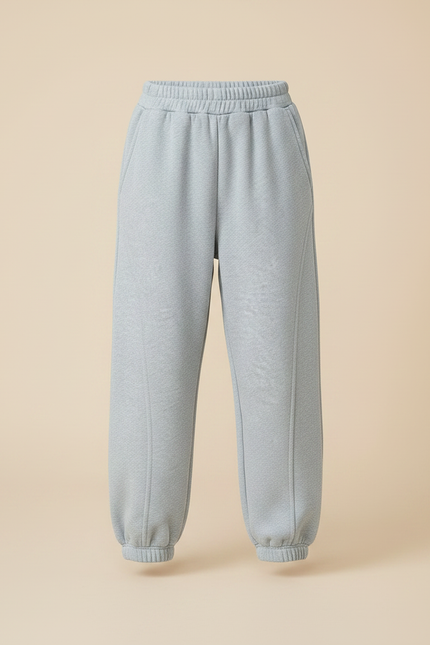 Pantalon Parachute Gris Ample Molletonné Enfant Confort - vue 3