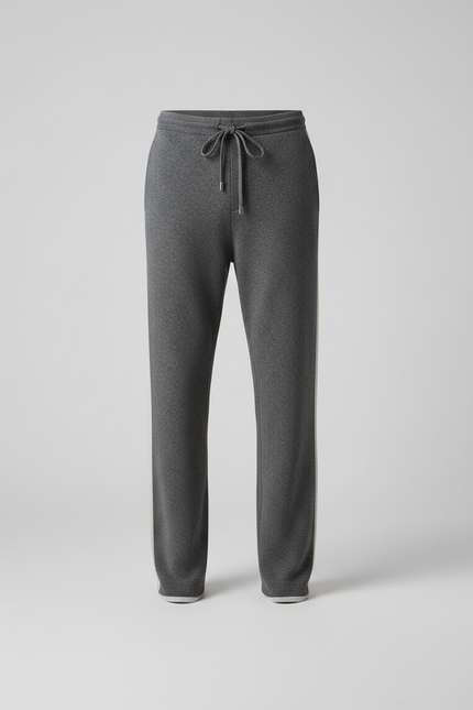 Pantalon Parachute Gris Laine Ample Décontracté Homme - vue 3