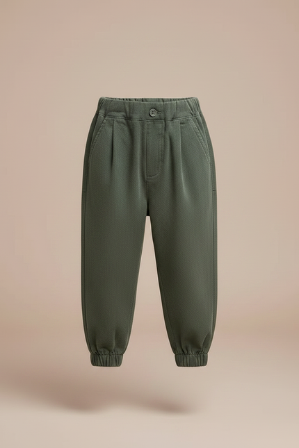 Pantalon Parachute Coton Ample Cargo Enfant - Kaki - vue 3