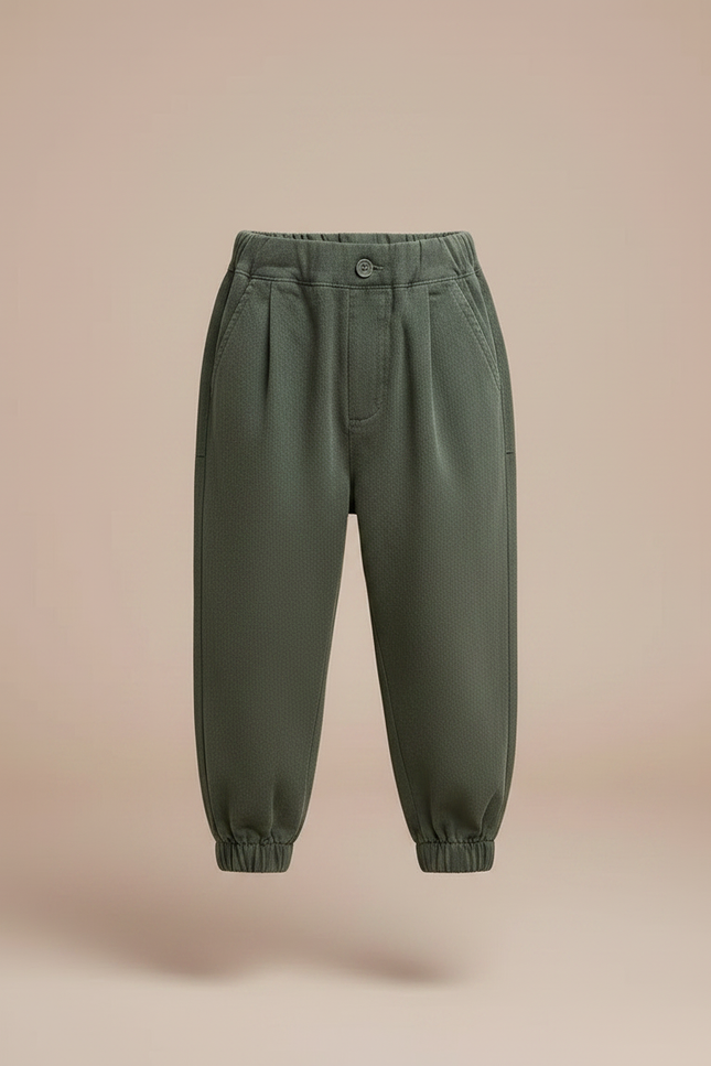 Pantalon Parachute Coton Ample Cargo Enfant - Kaki - vue 3