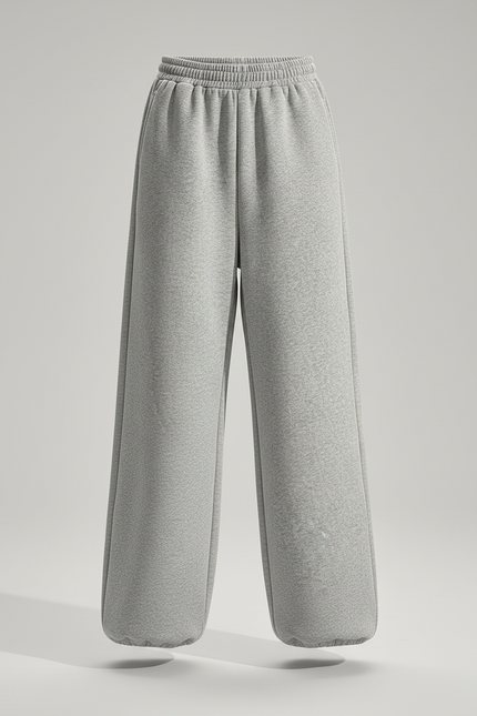 Pantalon Parachute Gris Ample Décontracté Sport Femme - Molleton - vue 3