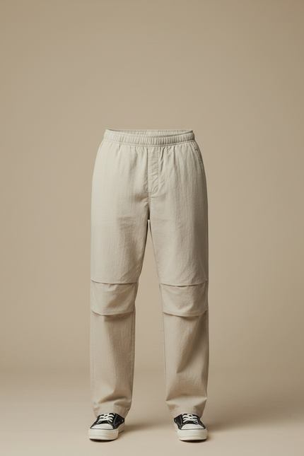 Pantalon Parachute Beige Ample Décontracté Homme Léger - Toile - vue 3