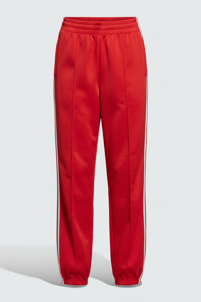 Pantalon Parachute Rouge Ample Rayures Blanches Sport Décontracté - Polyester - vue 3