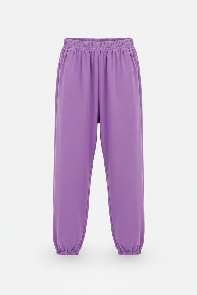 Pantalon Parachute Violet Fluide Ample Fille - Viscose - vue 3