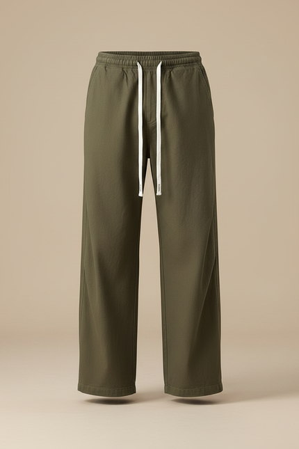 Pantalon Parachute Homme Kaki Baggy - Toile - vue 3