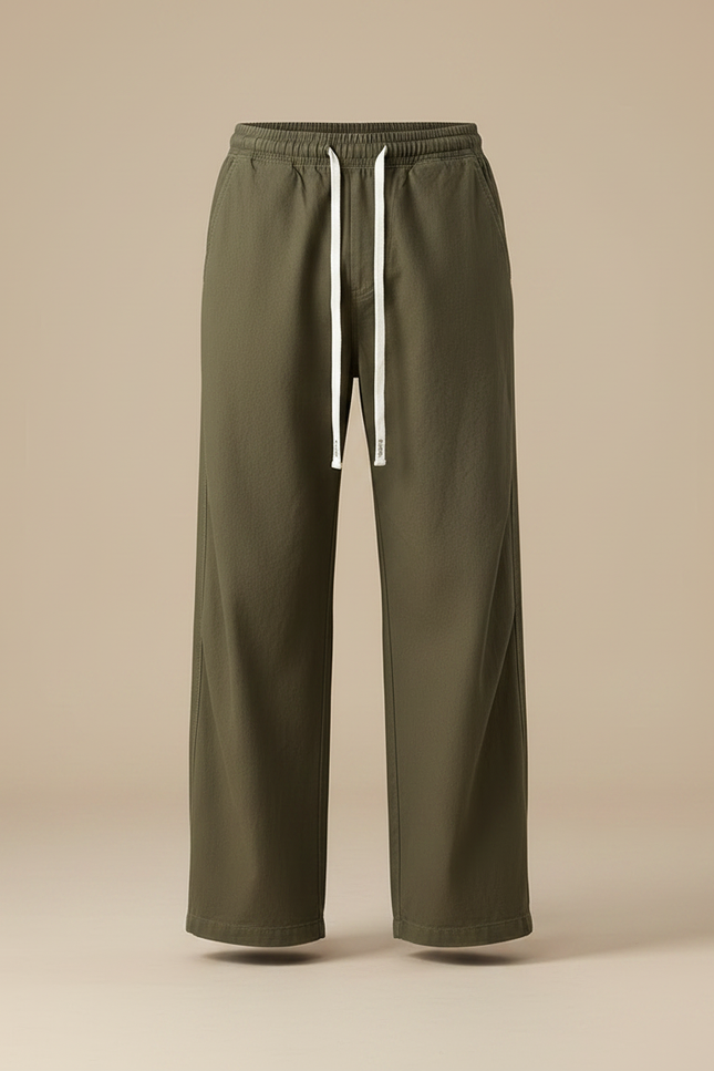 Pantalon Parachute Homme Kaki Baggy - Toile - vue 3