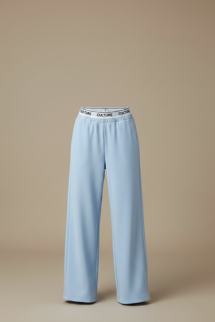 Pantalon Parachute Bleu Ciel Ample Confortable CULTURE - Molleton - vue 3