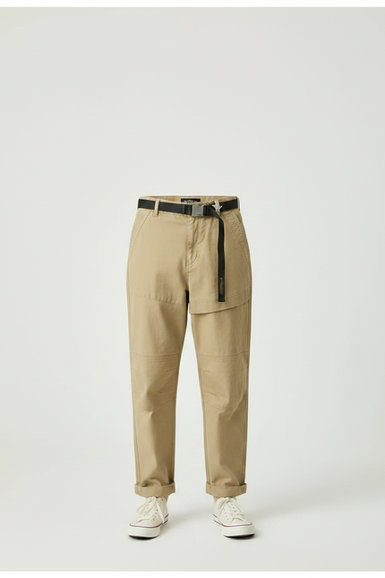 Pantalon Parachute Kaki Cargo Ceinture Métal Coton - vue 3