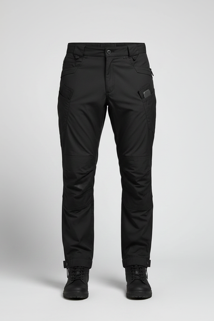 Pantalon Parachute Homme Noir Cargo Nylon - Polyester - vue 3