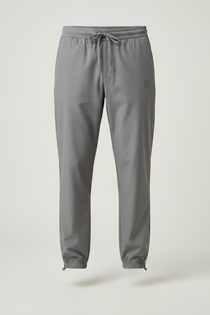 Pantalon Parachute Gris Cordon Ample Décontracté Homme Léger - Polyester - vue 3
