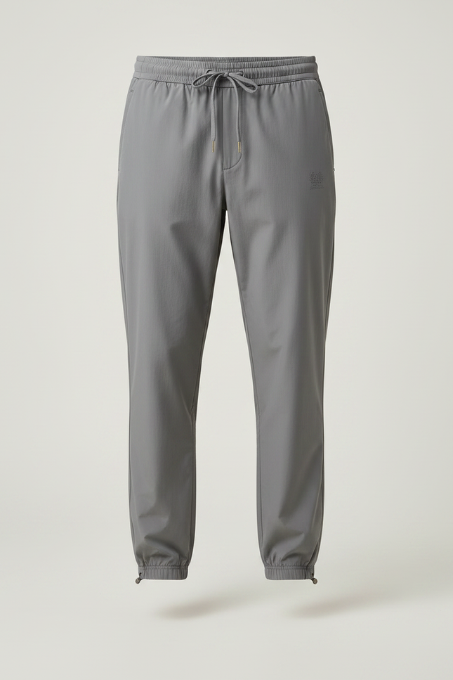 Pantalon Parachute Gris Cordon Ample Décontracté Homme Léger - Polyester - vue 3